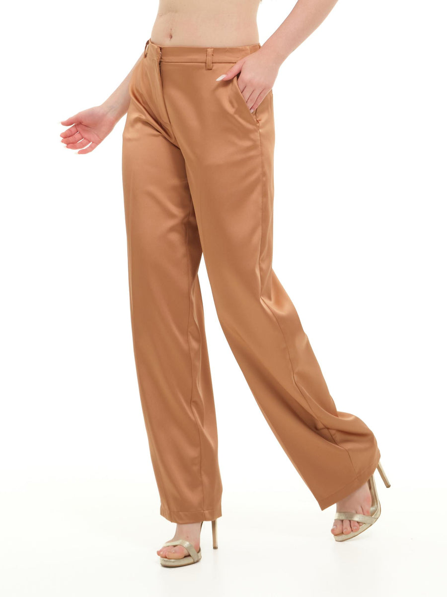 Pantaloni Imperial in raso caramello PES4JJJ CARAMELLO Imperial 