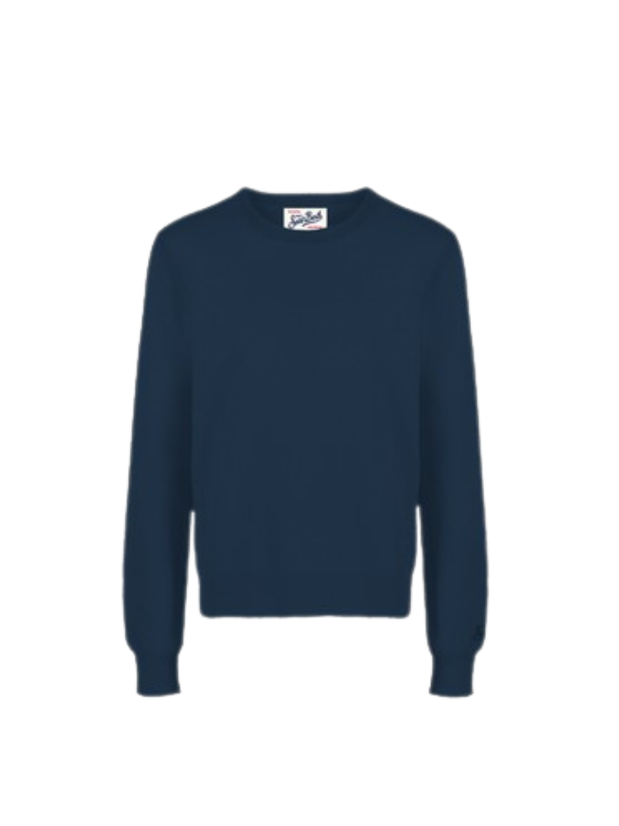Maglione "62" Saint Barth blu notte in lana merino REGE013 00063I MC2 SAINT BARTH 