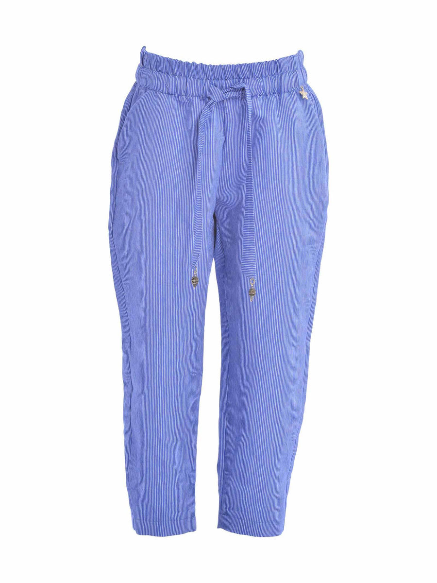 Pantalone baggy blu a righe V31A0208 127 Souvenir Kids 