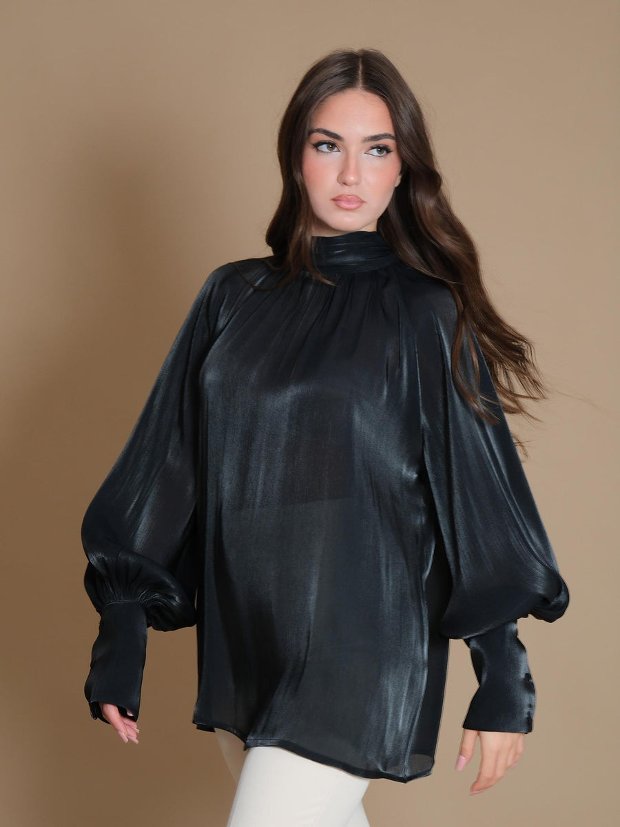 Camicia Silence Limited nero in raso SD1008 NERO Silence Limited 