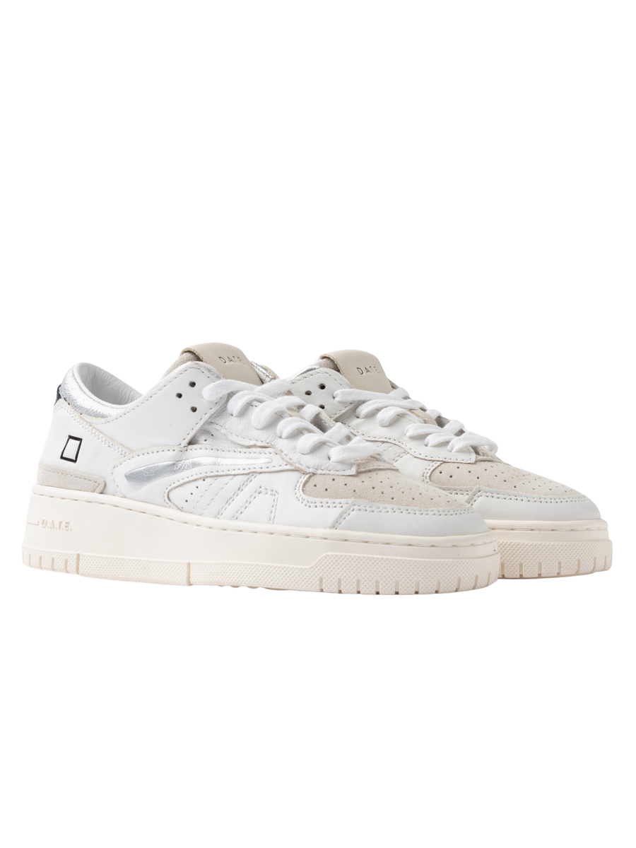 Snekaers "Torneo Shiny" D.a.t.e. bianche e grigie W431-TO-SH WS Date 