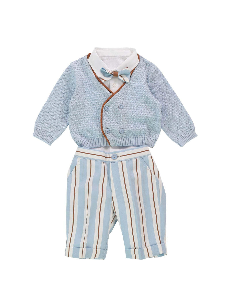 Completo camicia, papillon, cardigan e pantaloni EN70360 C4PTG Marlù 