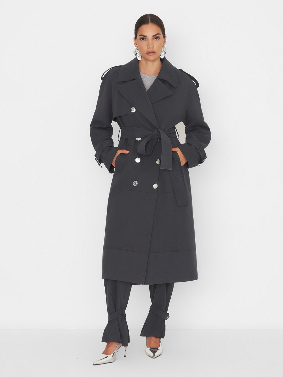 Trench "Imperium" Silence Limited grigio SLCP007 GRAPHITE Silence Limited 