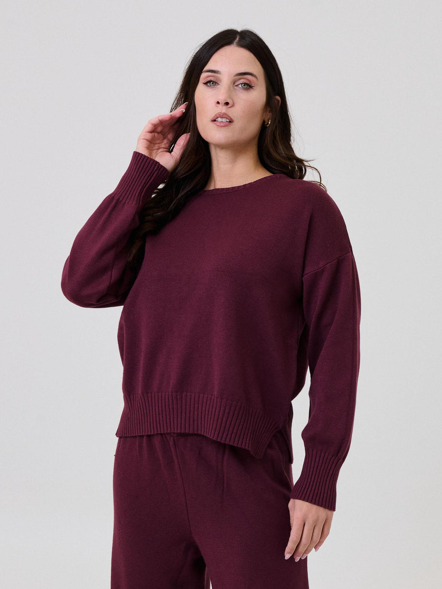 Maglione Armoire bordeaux con spalle scese IT2700 MAROON Armoire 