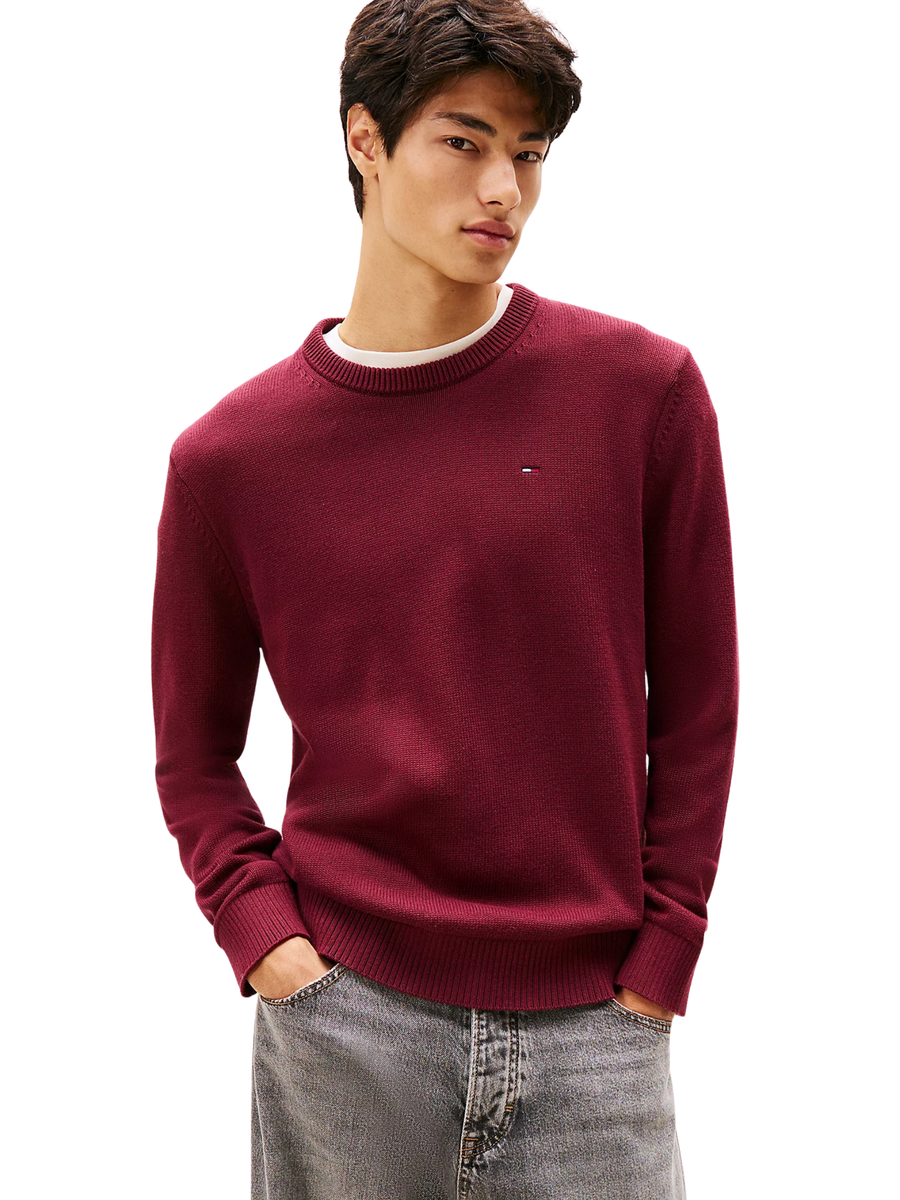 Pullover slim fit Tommy Hilfiger rosso DM0DM21787 XIU Tommy Hilfiger 