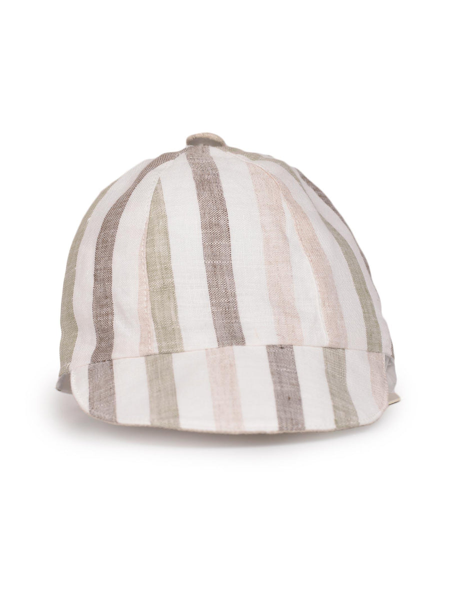 Cappello con visiera in misto lino EF54BK C26OL Marlù 