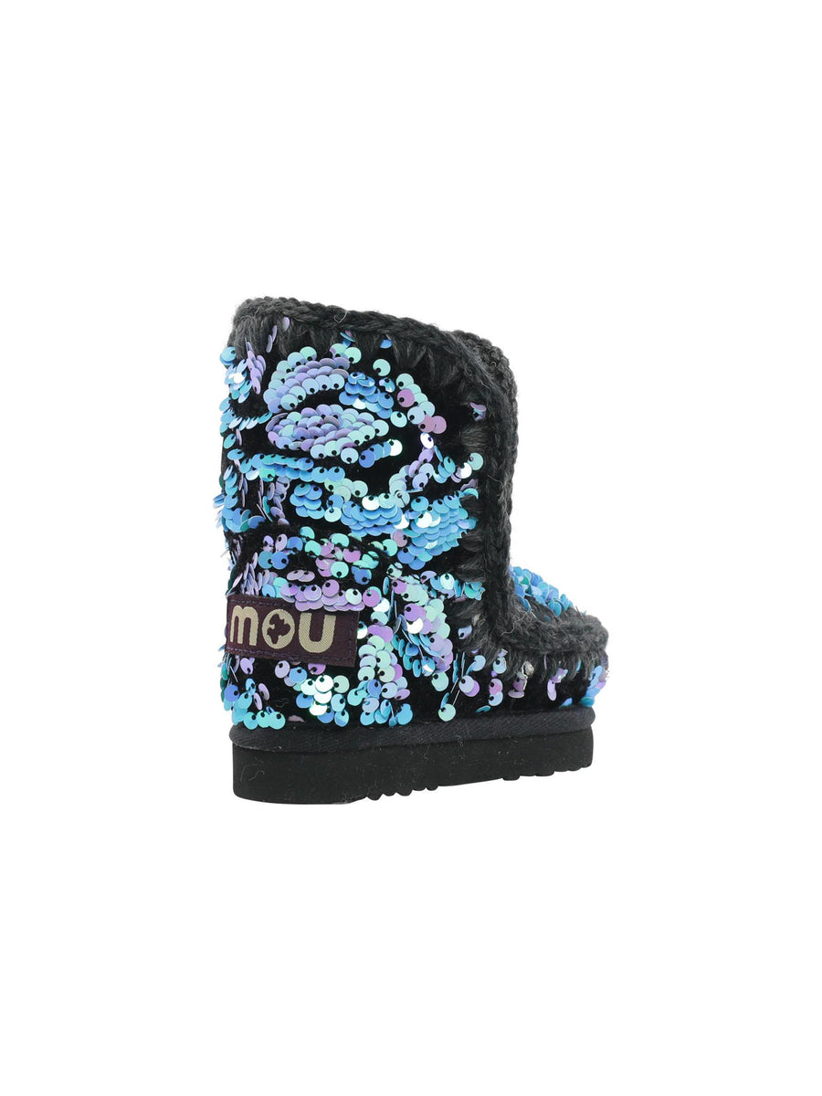 Mou Eskimo Kid glamour sequins lilac on velvet FK101031K GASQLI Mou 