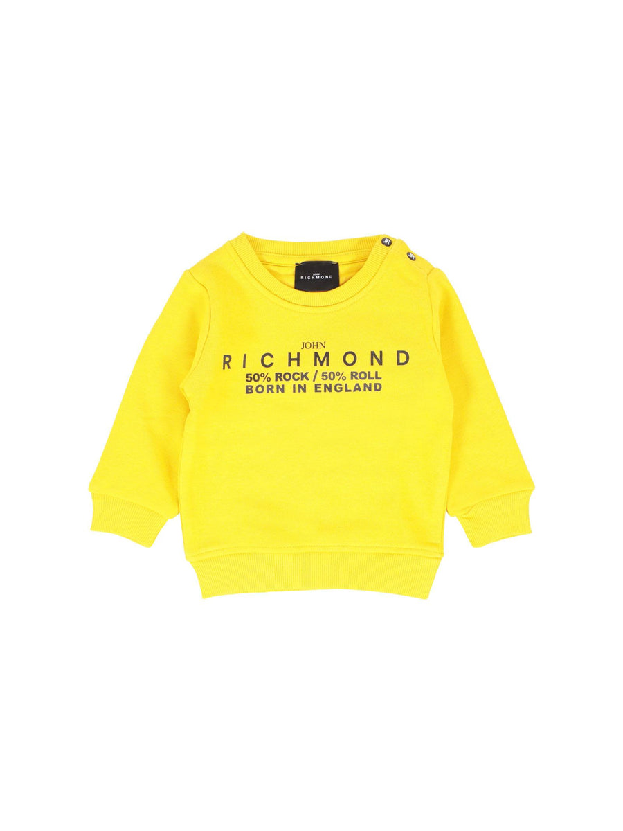 Felpa John Richmond gialla logo lettering "50%Rock / 50% Roll" RIA24035FE YELL John Richmond 