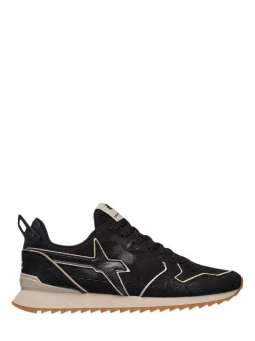 Sneakers W6YZ nere in suede con piping a contrasto 1A21 BLK W6YZ 