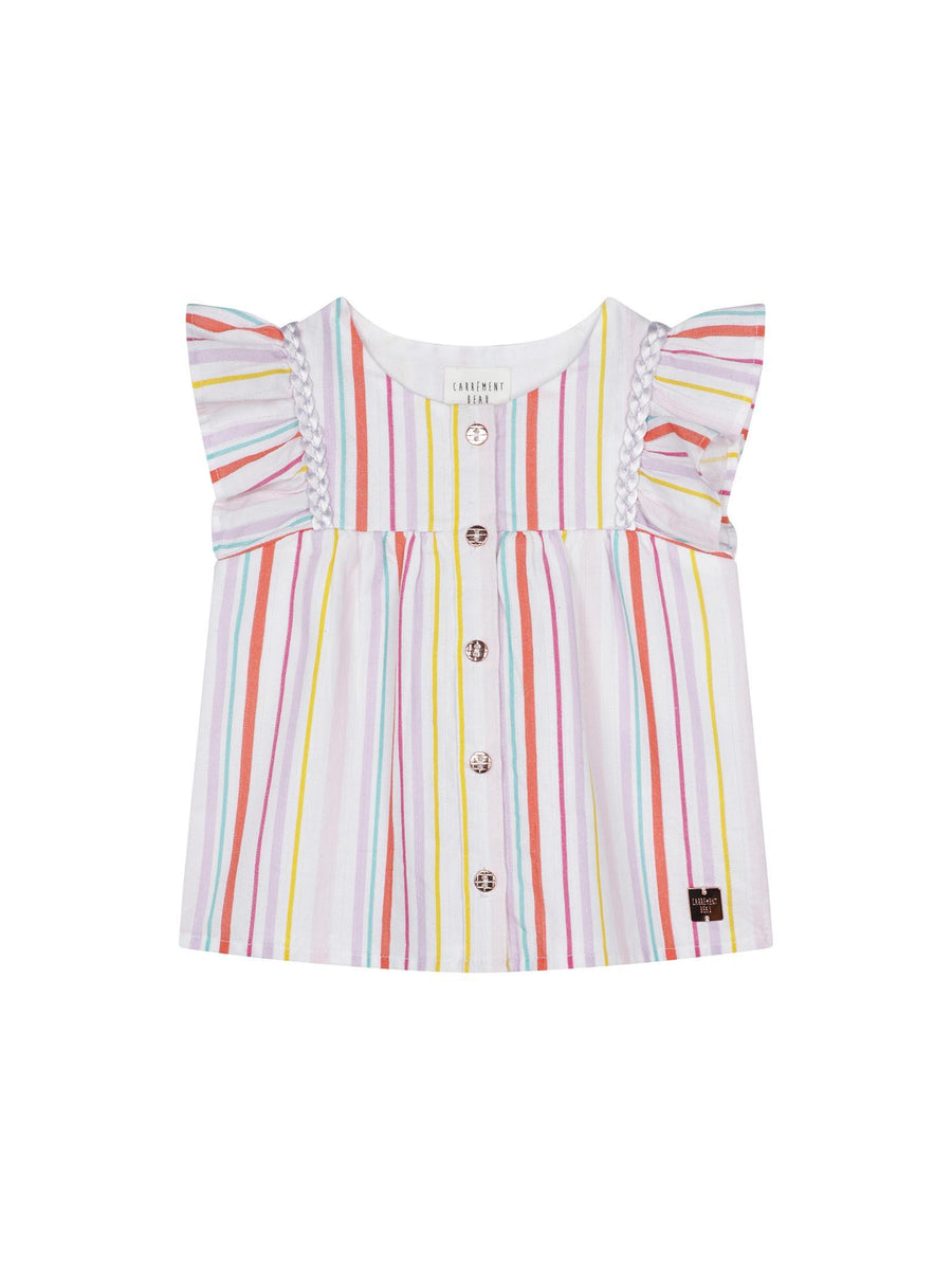 Camicia a strisce multicolor Y05224 MULTICO Carrement Beau 
