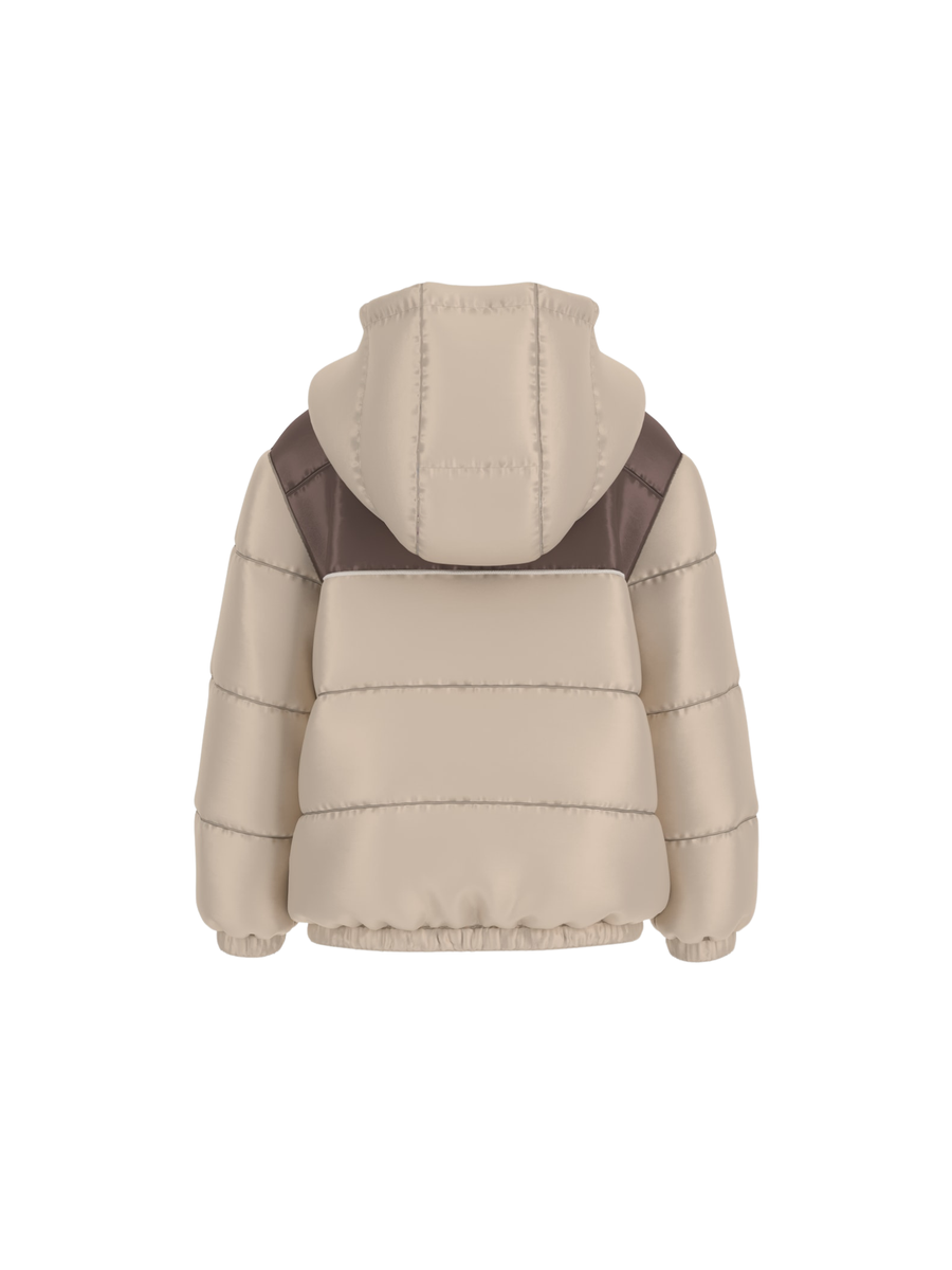 Giubbino con cappuccio Guess beige e marrone N5YL00WEGY0 F9QX Guess 