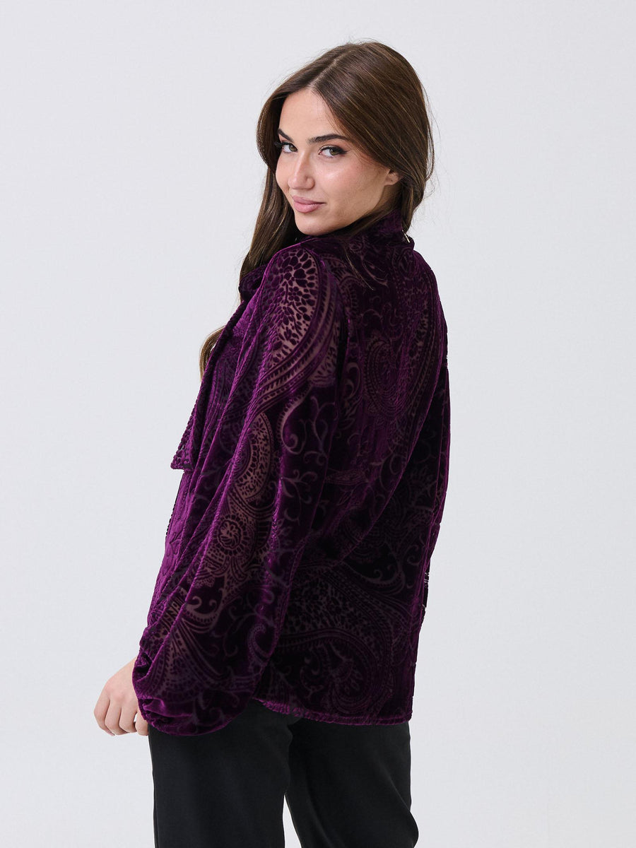 Camicia Souvenir viola in fantasia cashmere S38M0309 UNI Souvenir 