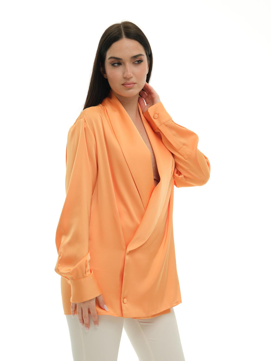 Camicia "double shawl" Silence Limited arancione CA7004 APRICOT Silence Limited 