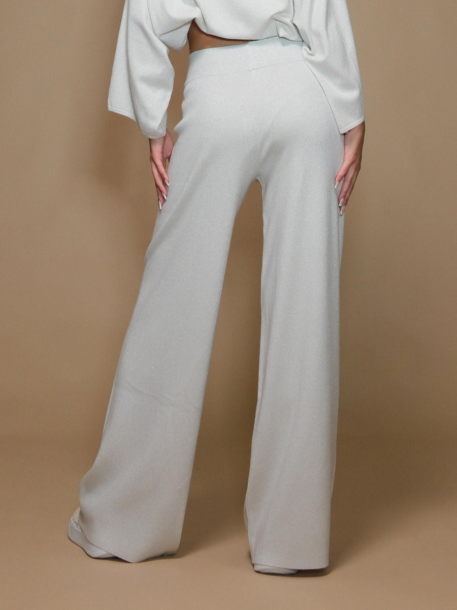 Pantaloni Armoire in maglia lurex crema R1896L CREMA Armoire 