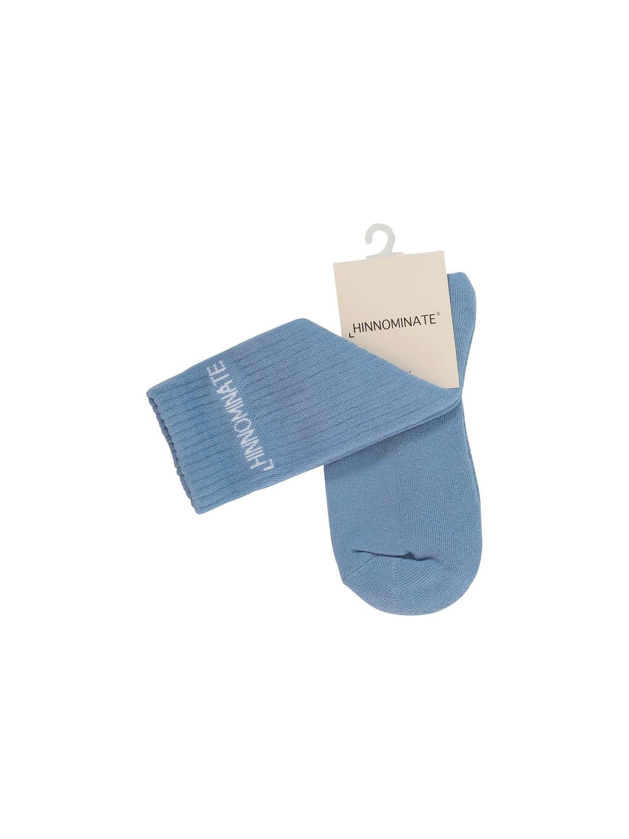 Calze Hinnominate azzurre con intarsio in orizzontale HMACW00107 BL50 Hinnominate 