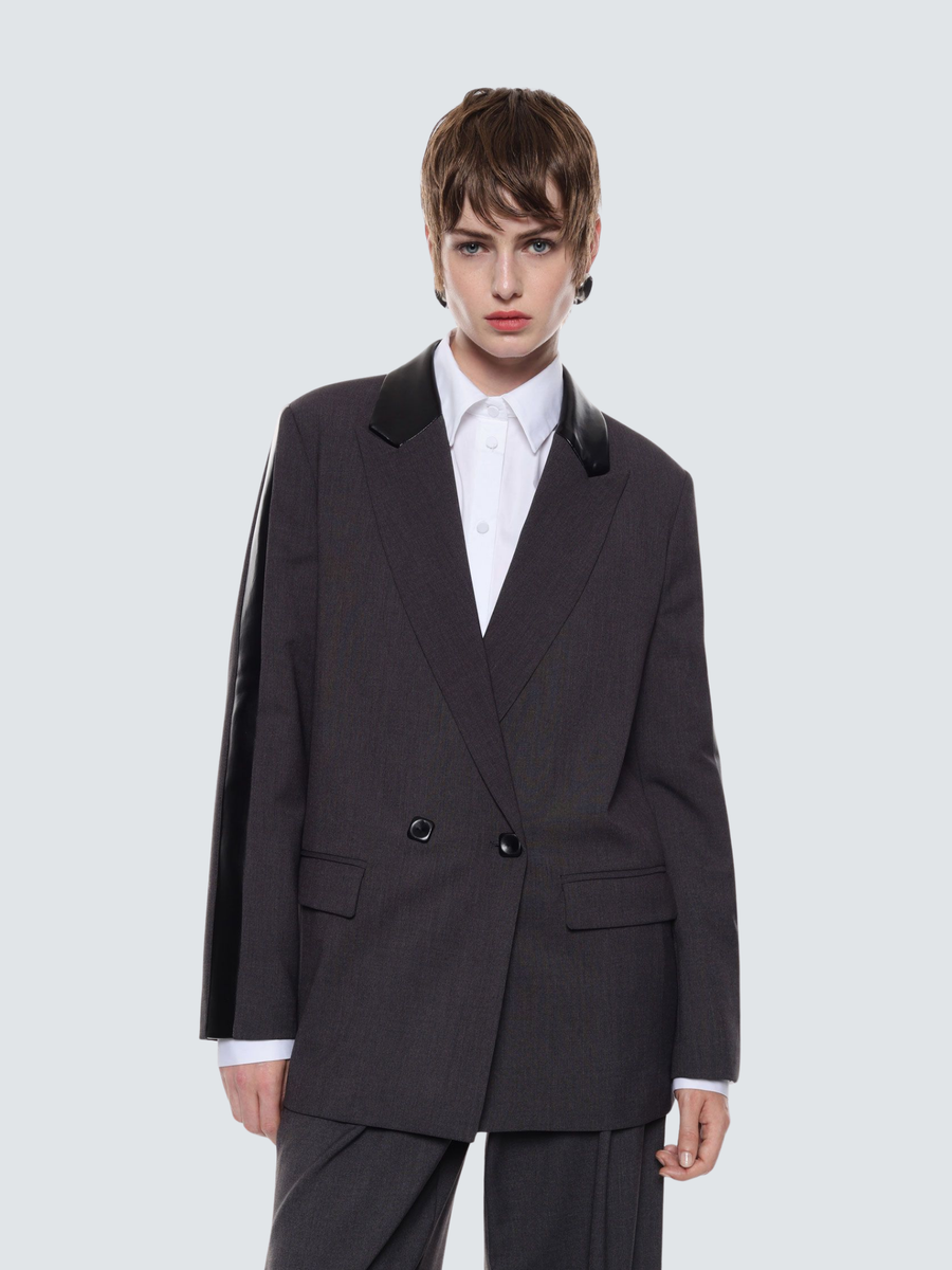 Blazer Imperial grigio antracite con bottoni doppi e dettagli JBF0KFV ANTRACITE Imperial 