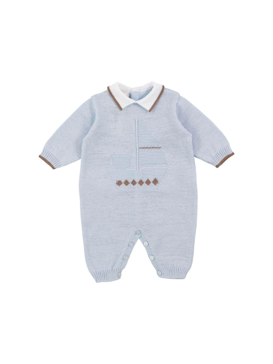 Tutina azzurra con orsetto e vela EL6610 C4PCA Marlù 