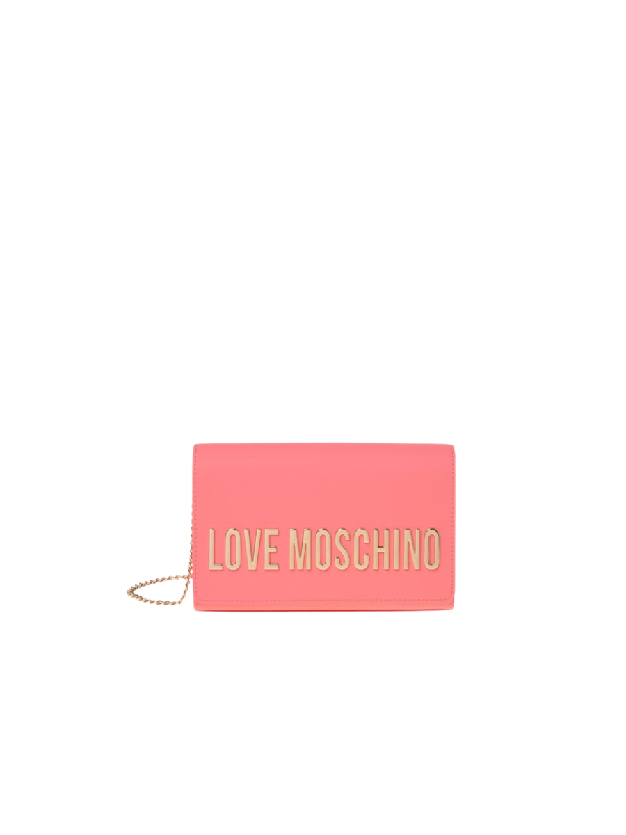 Borsa a tracolla Love Moschino pesca con catena dorata e logo in rilievo JC4103PP1M 464 Love Moschino 