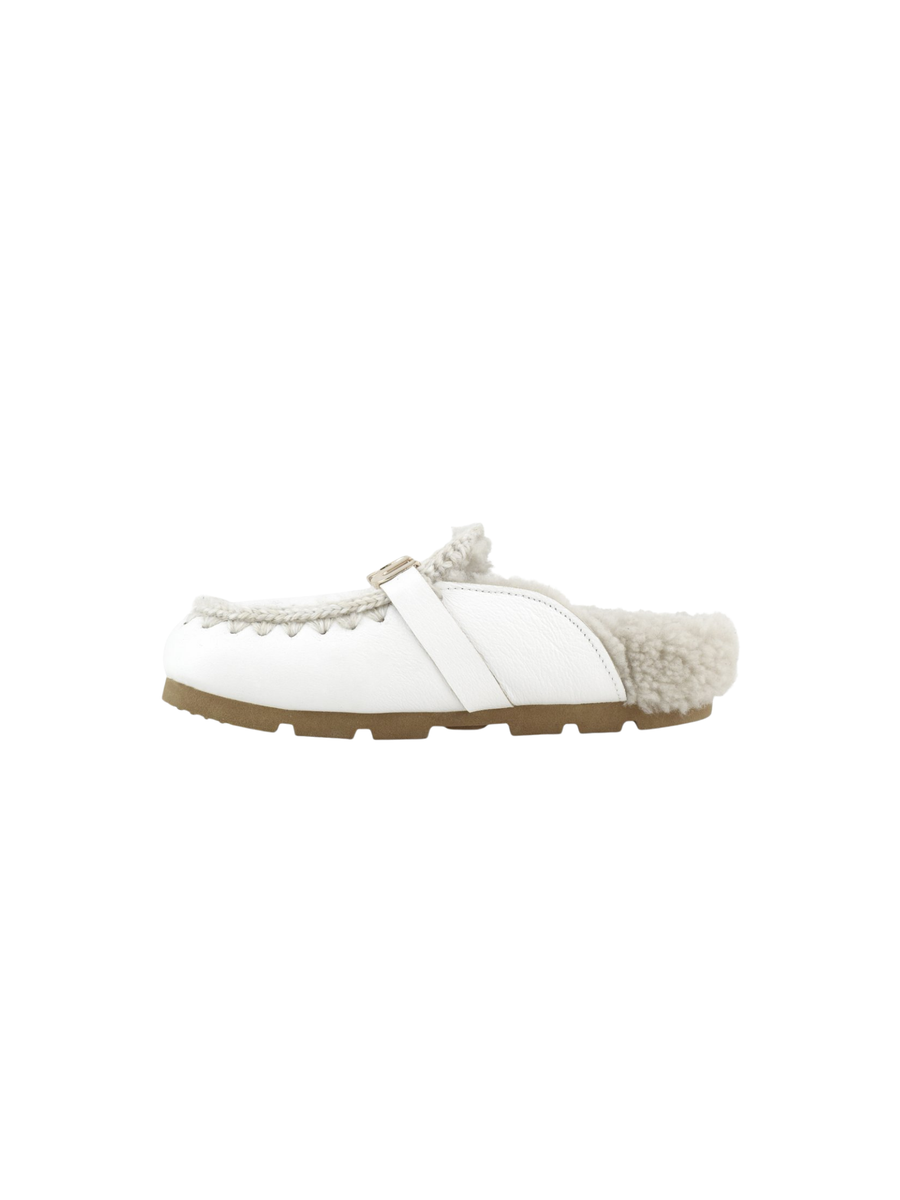 Mou "Winter Bio Slide Suede" bianco MU.FW431000C WXWHI Mou 