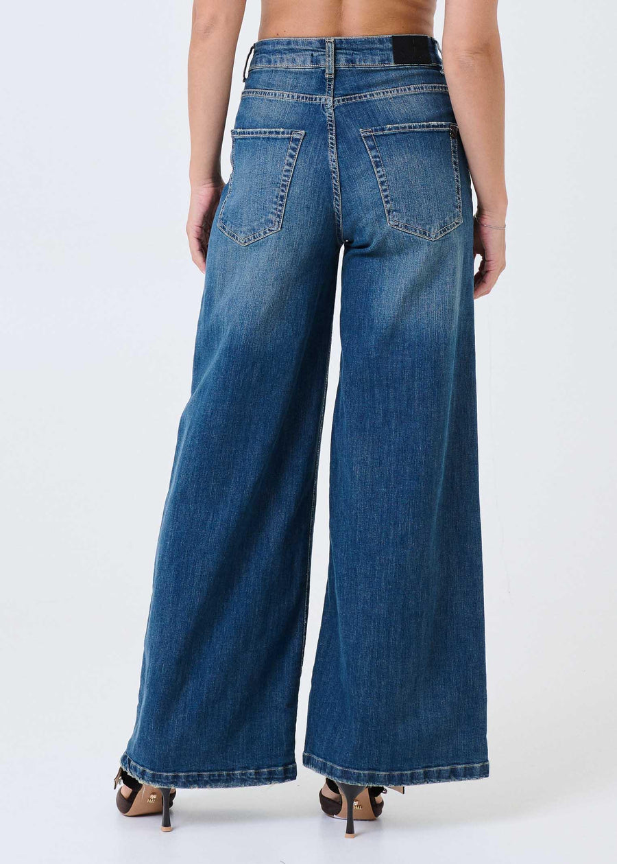 Jeans a gamba ampia Souvenir blu C38S0016 DNM Souvenir 