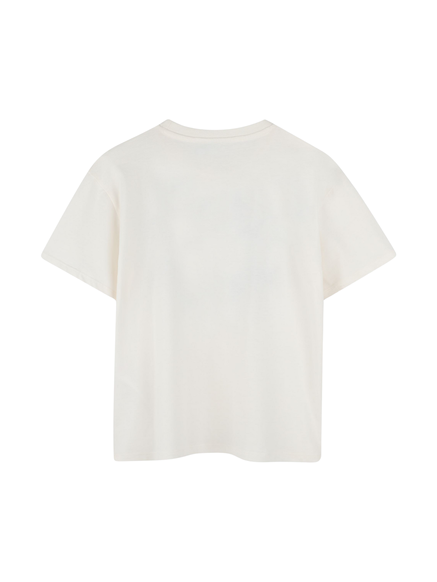 T-Shirt Kenzo bianca con logo ricamato K61159 21D Kenzo 