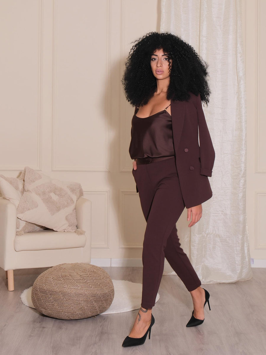 Bluse Imperial cioccolato scollo rotondo RGJ5IDG CIOCCOLATO Imperial 