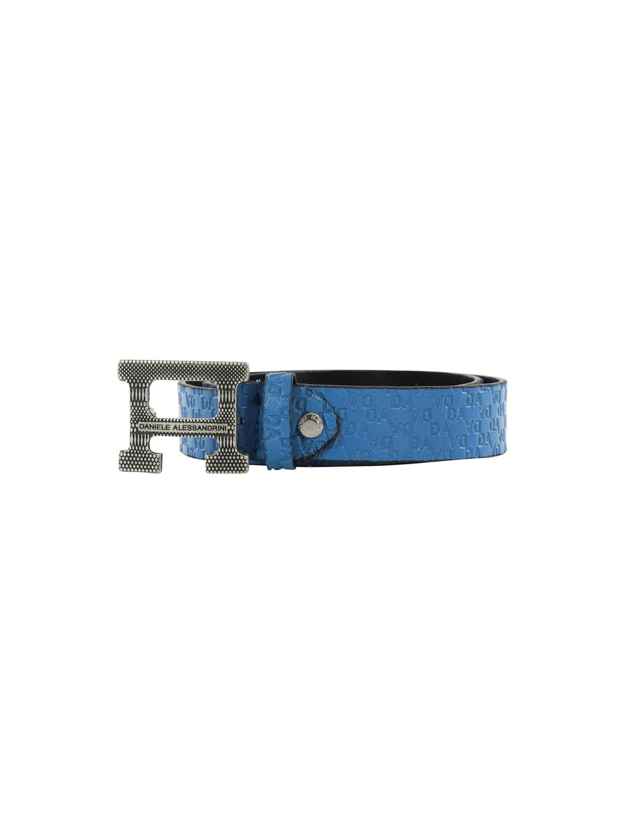 Cintura in pelle blu all over BELT1300 BLUE Alessandrini 