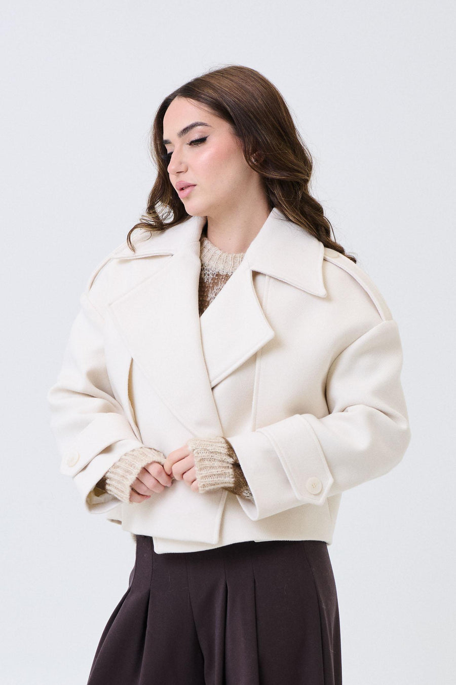 Cappotto corto doppiopetto Armoire bianco 71741 BIANCO Armoire 