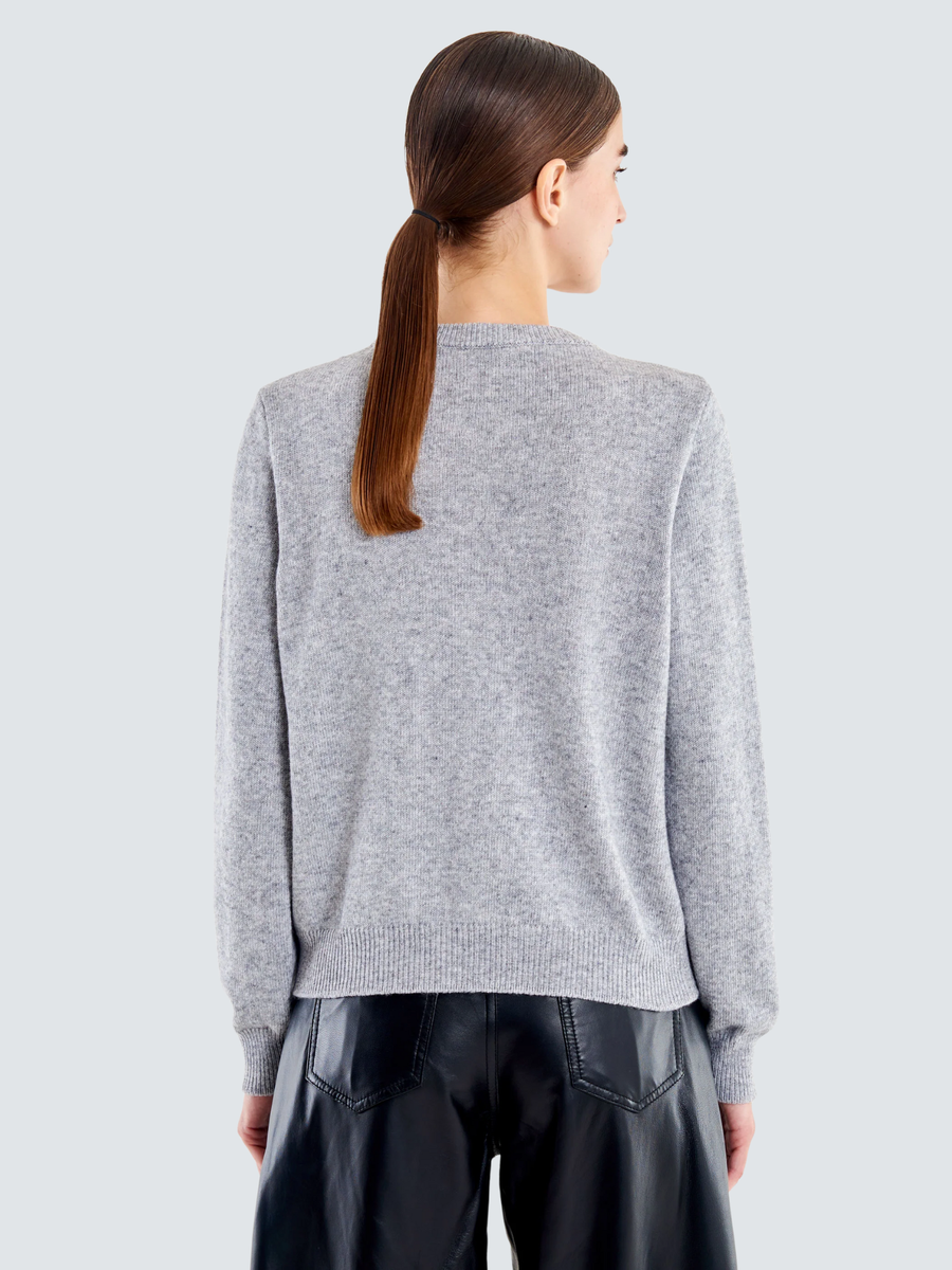 Pullover Vicolo grigio con ricamo 77210F GRIGIO Vicolo 