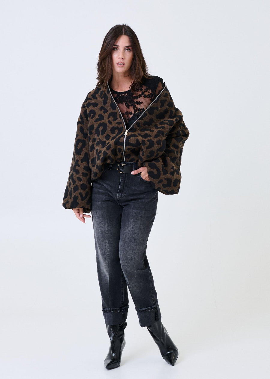 Jeans "mandy" Haveone nero con risvolto al fondo PLSP018 NERO Haveone 