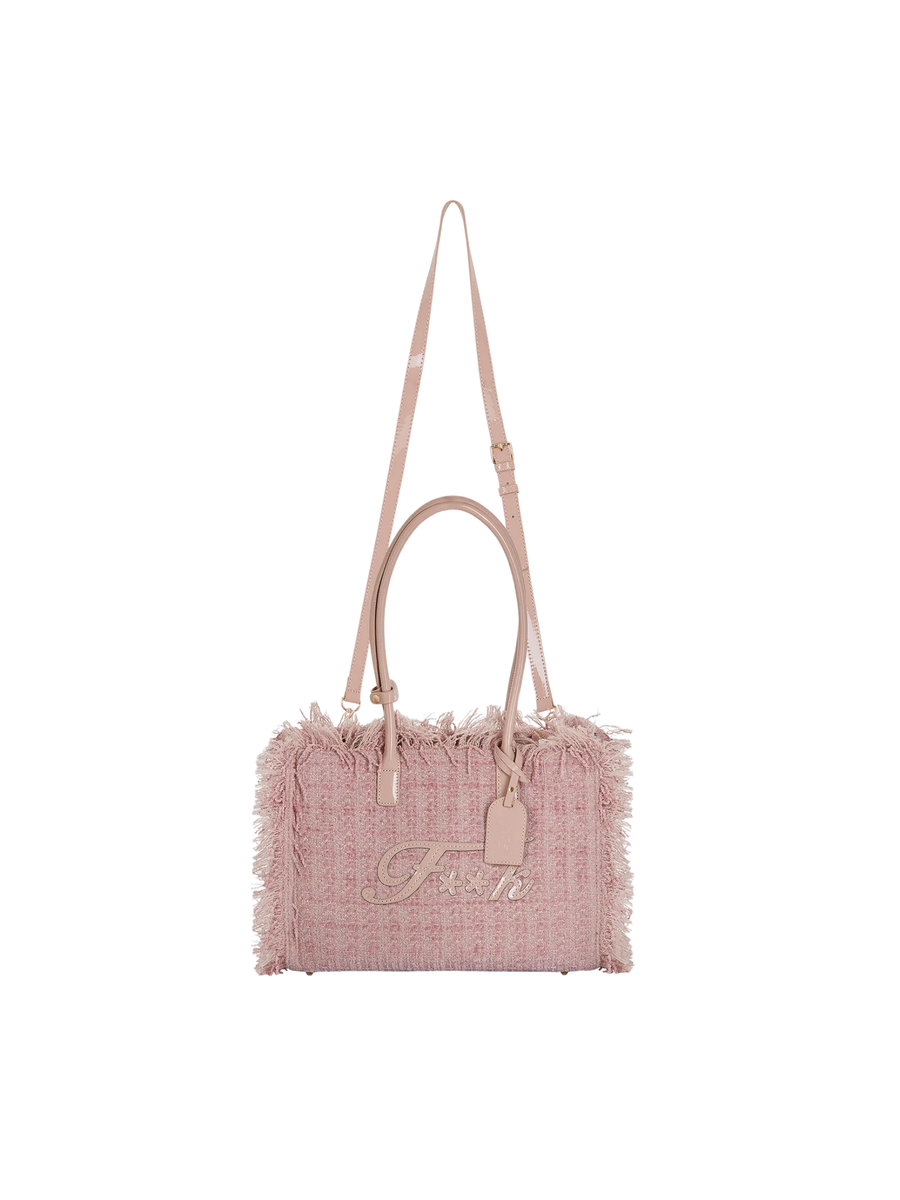 Borsa in tweed Fk rosa FA25-WW0070LP UNI Fk 
