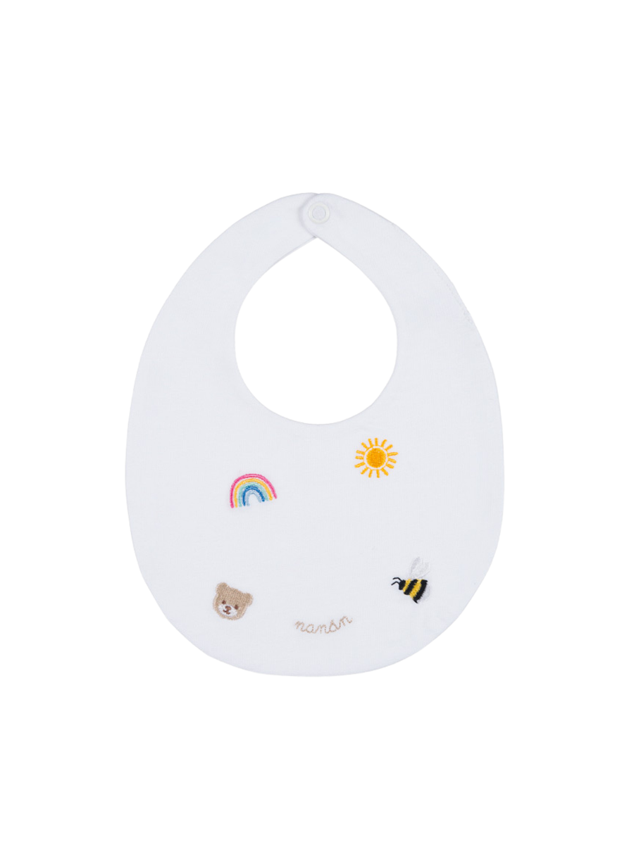 Bavetto Nanan bianco con ricami E25013 BE Nanan 