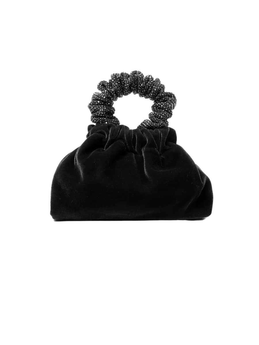 Borsa pouch TwentyFourhaitch Anaan in velluto nera ANAAN NERO TwentyFourhaitch 