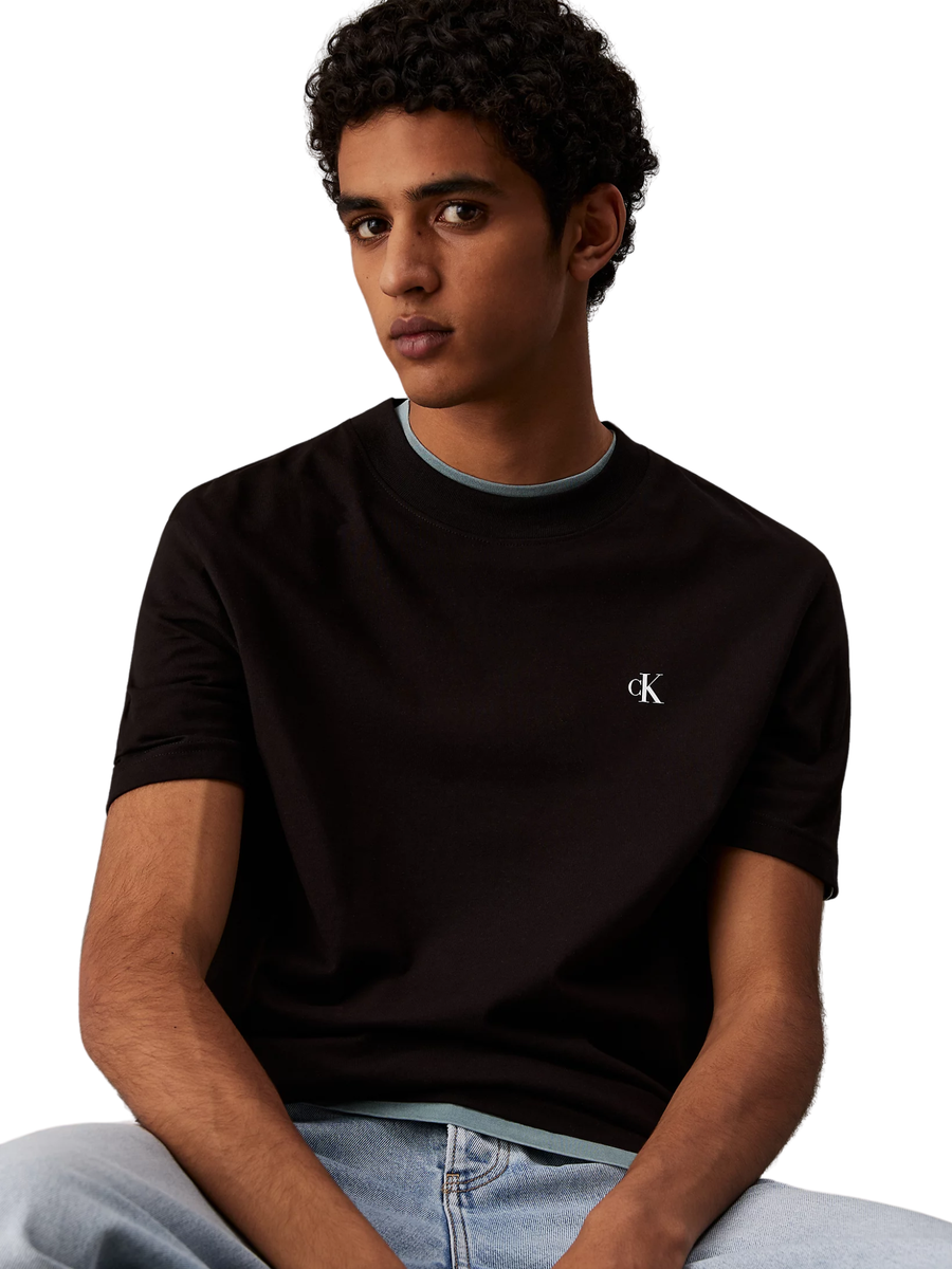 T-Shirt Calvin Klein nera con logo sul retro J30J327523 BEH Calvin Klein 
