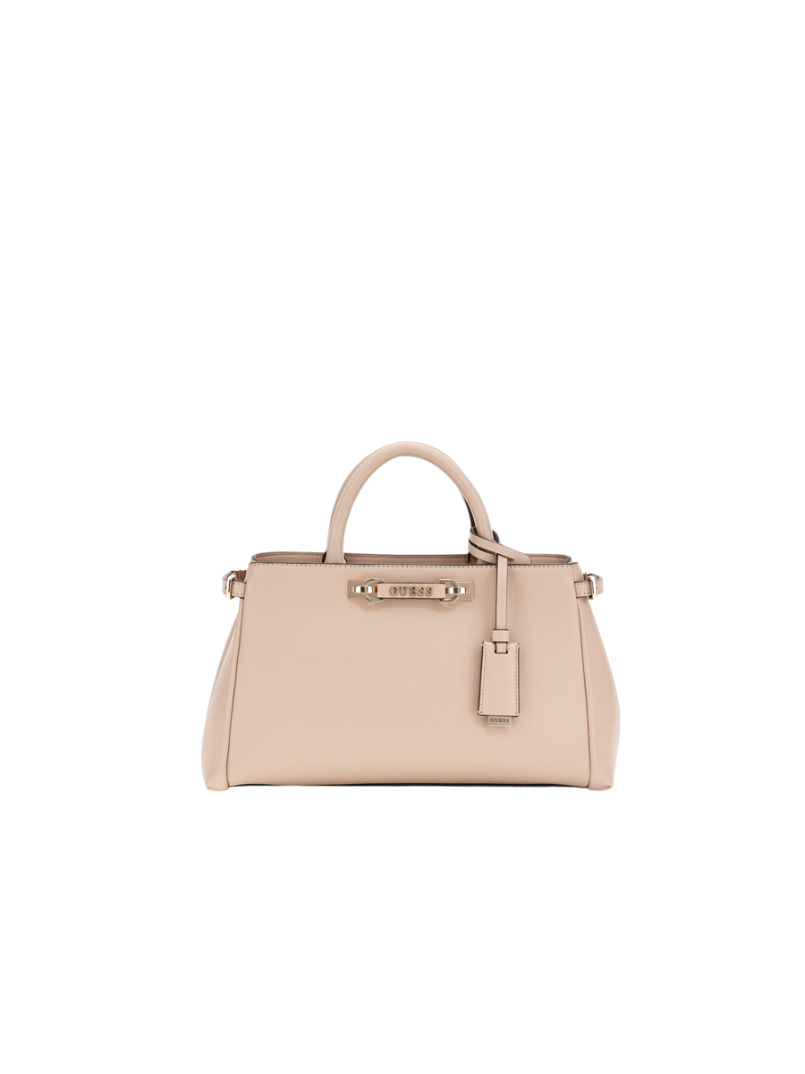 Borsa a mano Guess beige con logo in rilievo e charm pendente HWBG9644060 SIT Guess 