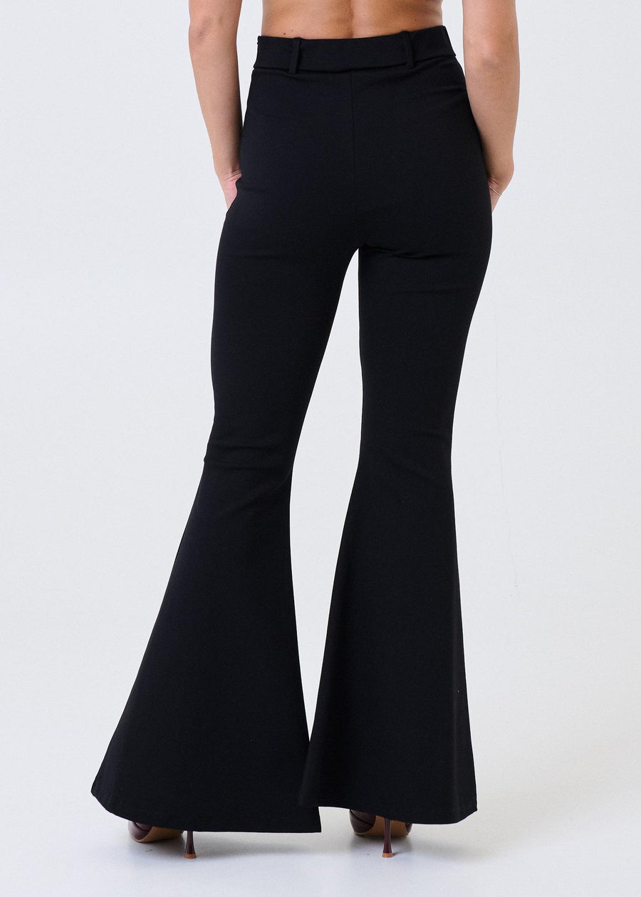 Pantalone a zampa Haveone nero PMIP074 NERO Haveone 