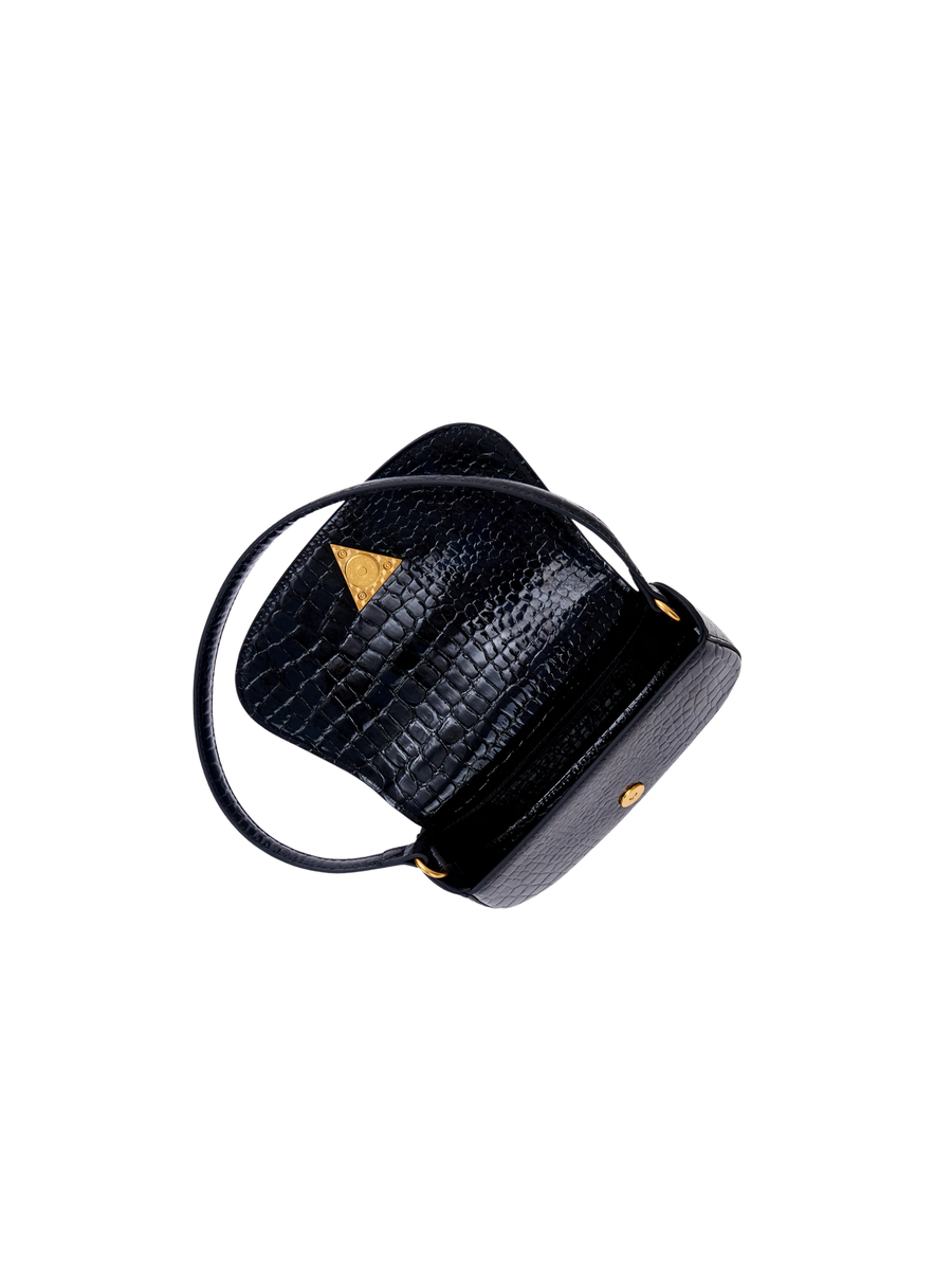 Borsa "Clap Crocco Effect" Vicolo nera XF0011 NERO Vicolo 