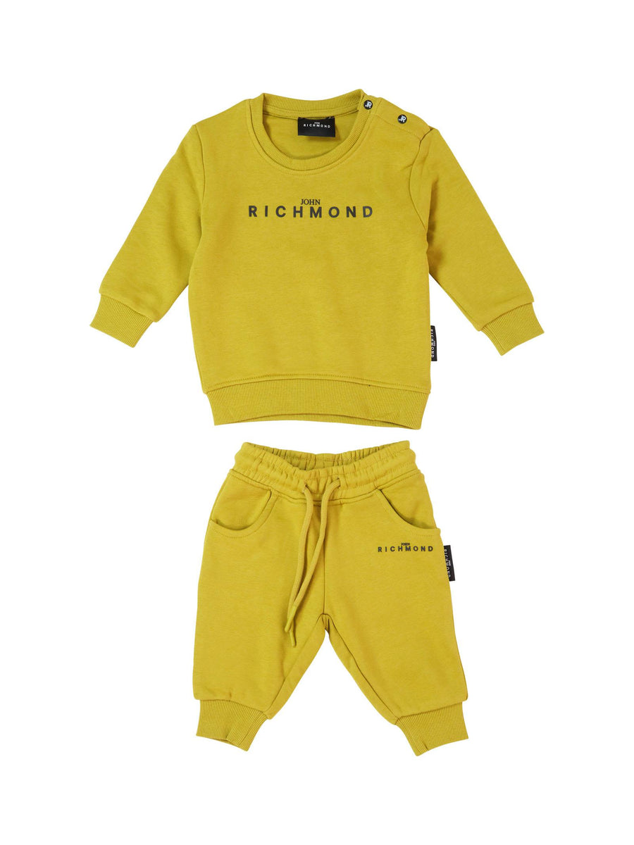 Completo John Richmond verde avocado con logo in gomma a contrasto RIA25003CF AVOCADO OIL John Richmond 