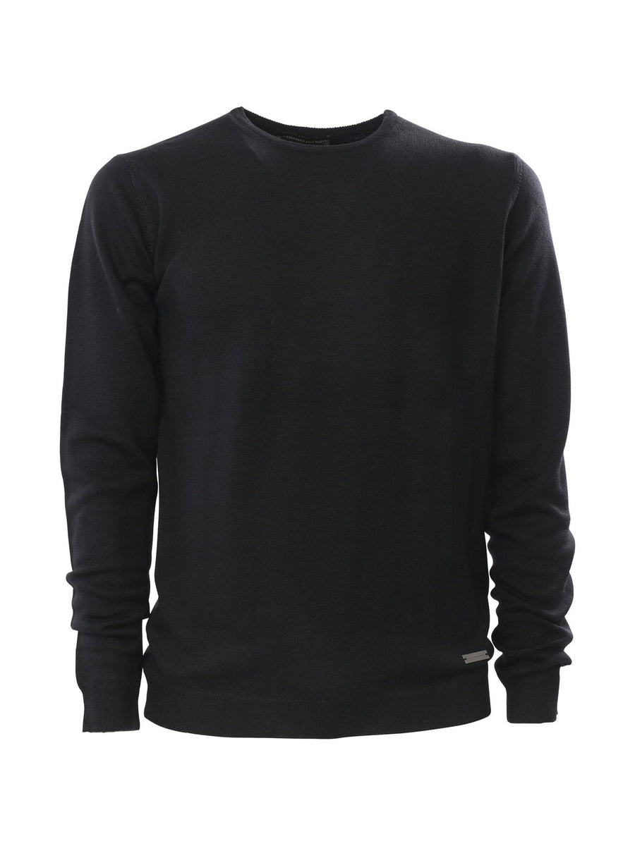 Maglioncino girocollo nero AD0085GT2024 80 Alessandro Dell'Acqua 