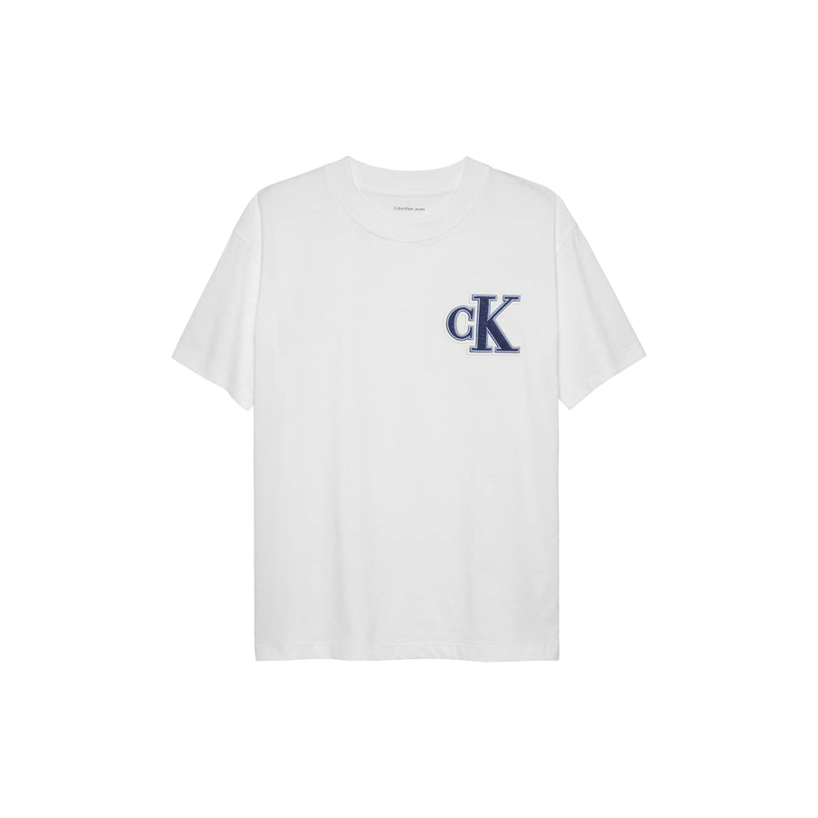 T-Shirt Calvin Klein bianca con logo "CK" in contrasto IB0IB02584T YAF Calvin Klein 