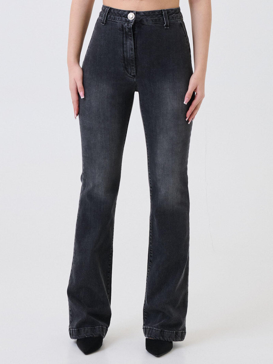 Jeans flare Silence Limited nero SI20 BLACK Silence Limited 