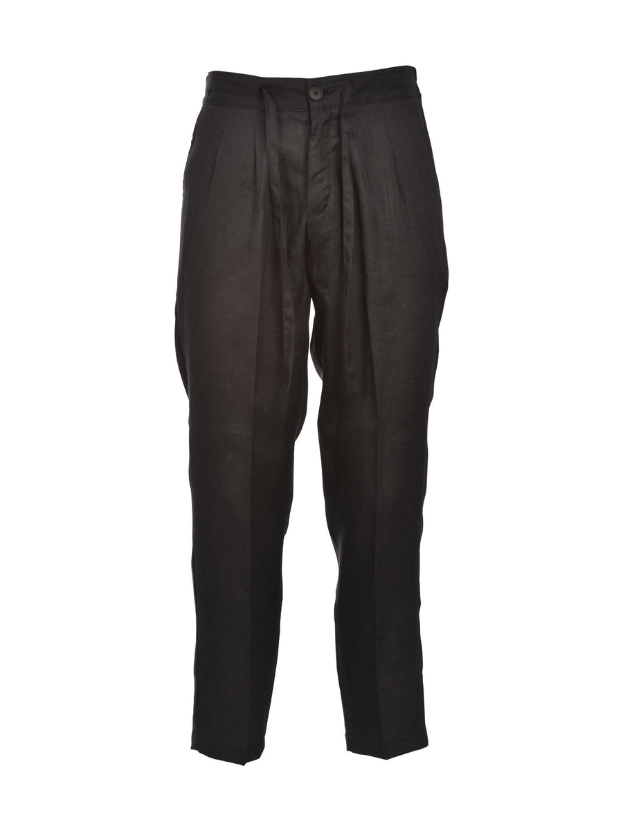 Pantalone nero in lino AD7560T1730 80 Alessandro Dell'Acqua 