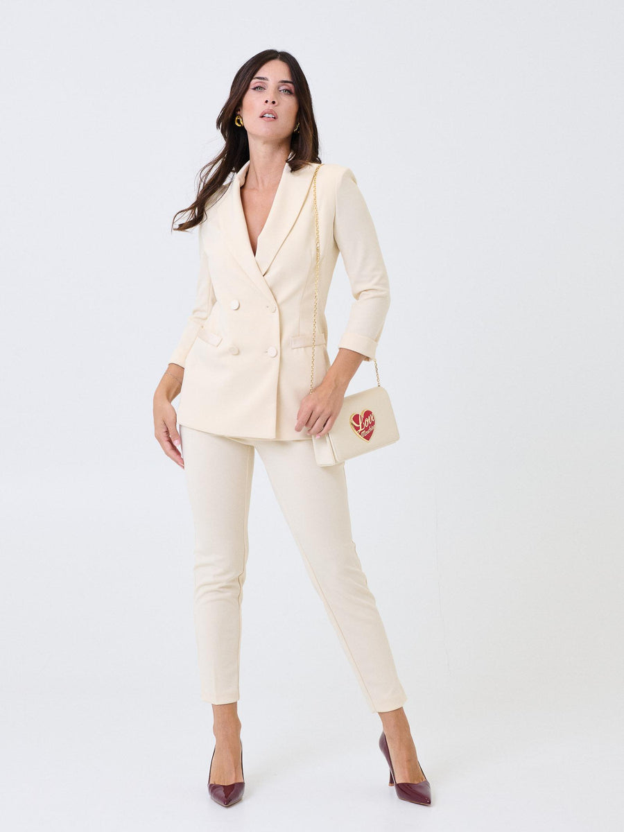 Giacca a 3/4 Imperial beige gesso doppiopetto JU25KAW GESSO Imperial 