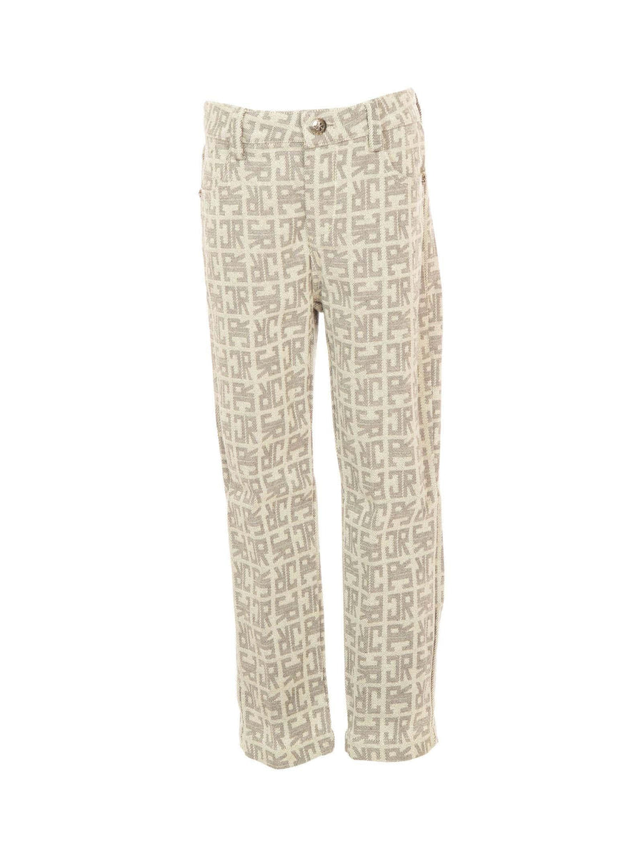 Jeans John Richmond beige con logo JR all over grigio RBA25118JE MONOGRAM John Richmond 