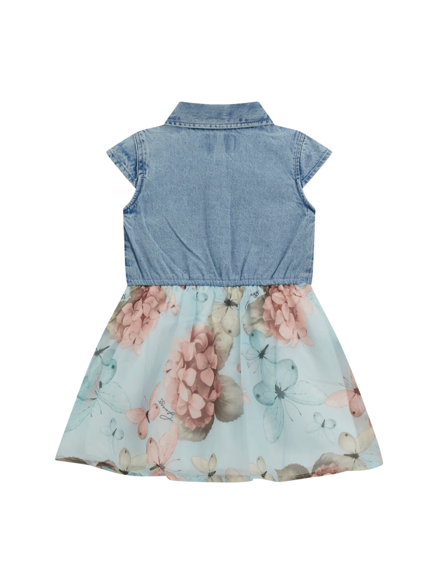 Abito Guess in denim con farfalle K5RK16D4EU0 P777 Guess 
