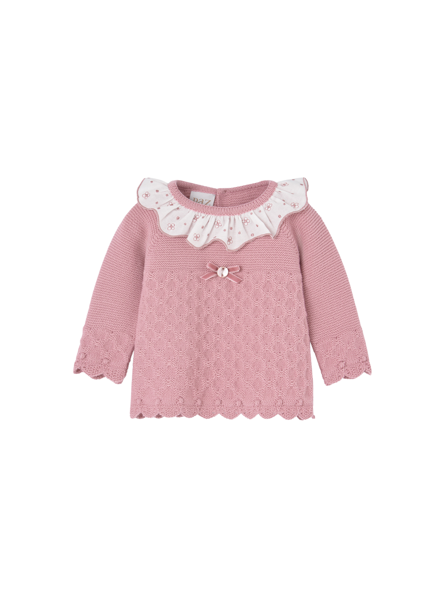 Maglia "dama" Paz Rodriguez in lana rosa 003-111963 42H56 Paz Rodriguez 