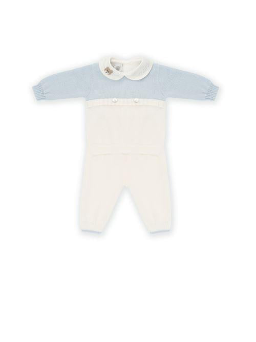 Completo due pezzi panna e azzurro IB6550 204 Marlù 