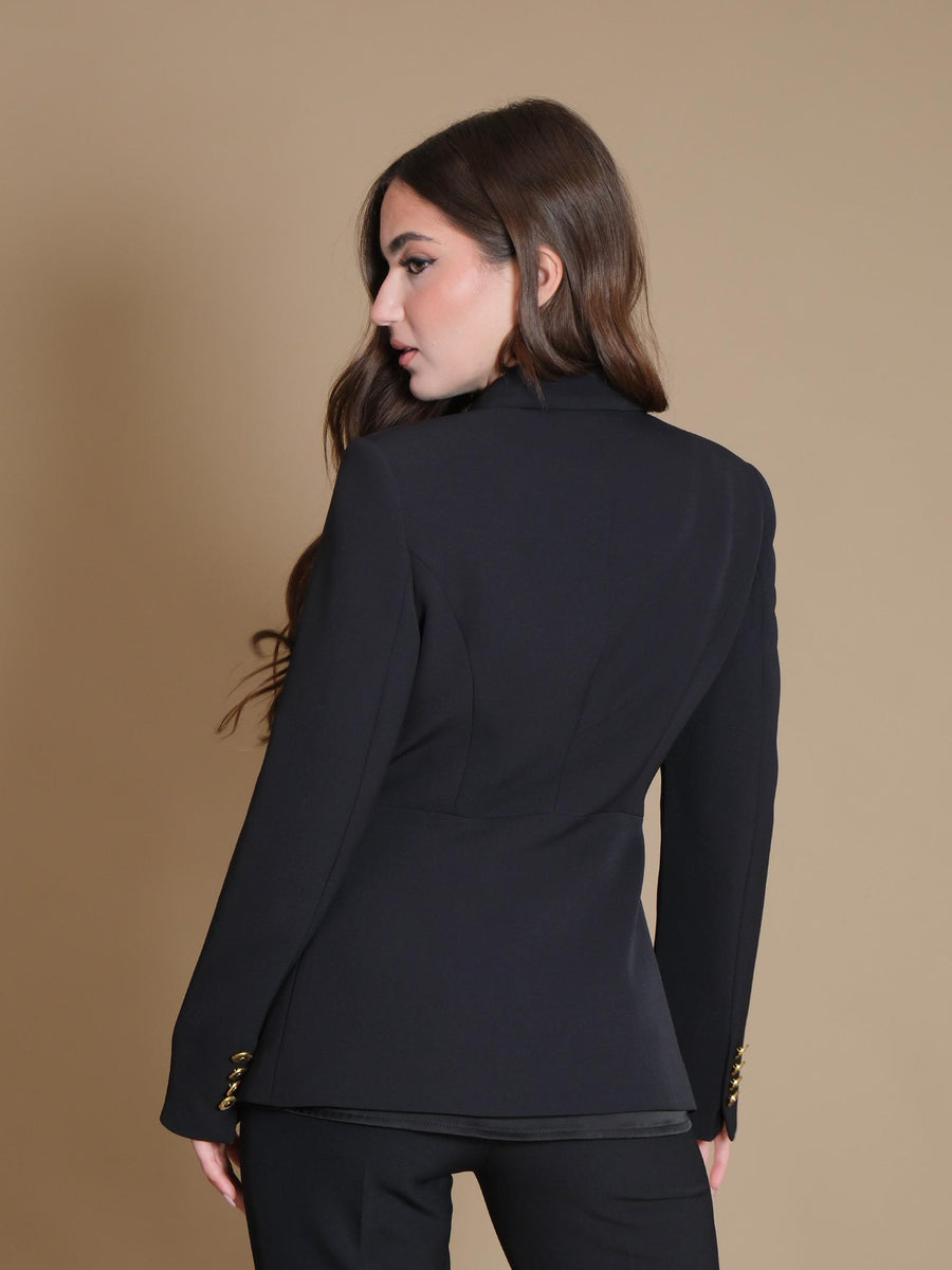 Giacca Afrodite Silence Limited monopetto nera SD5020CREPE NERO Silence Limited 