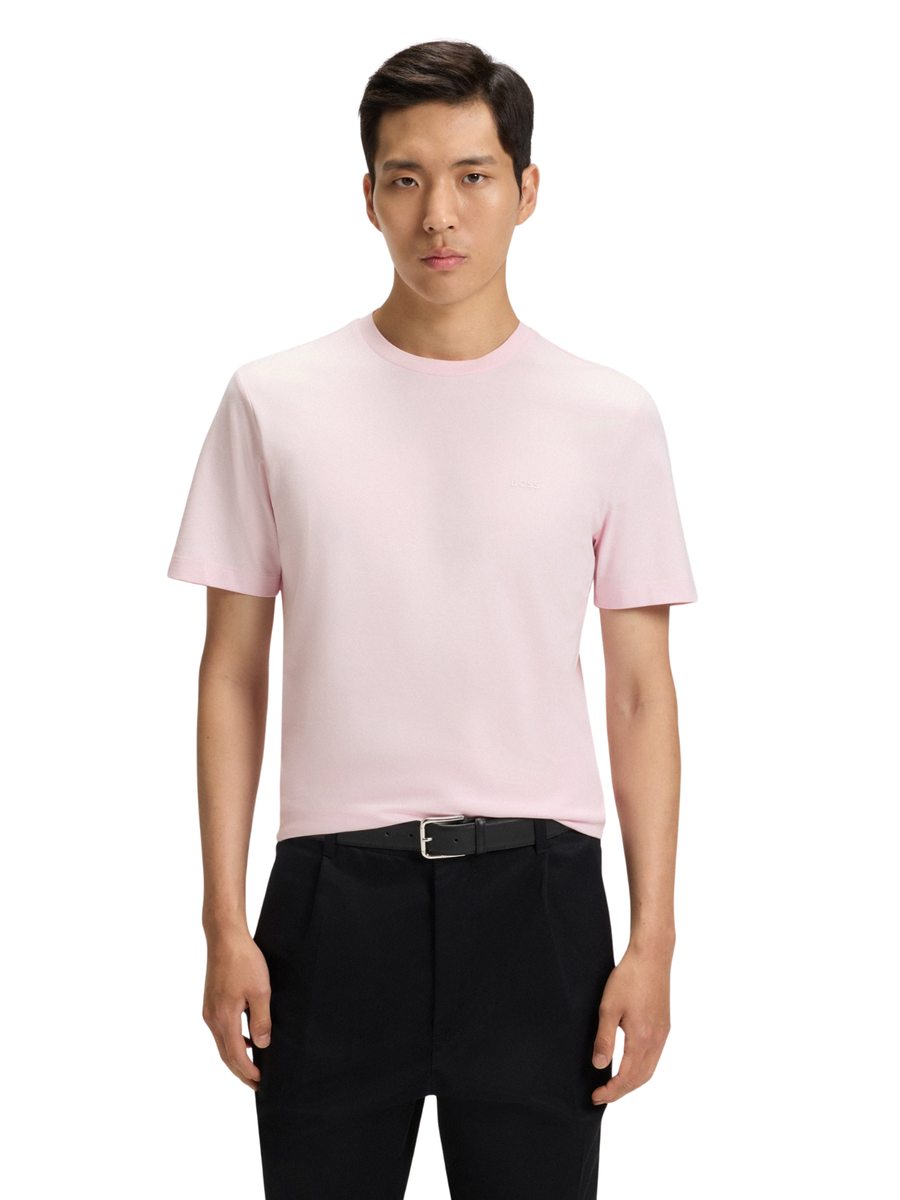 T-Shirt Boss rosa con logo tono su tono 50468347 683 Boss 