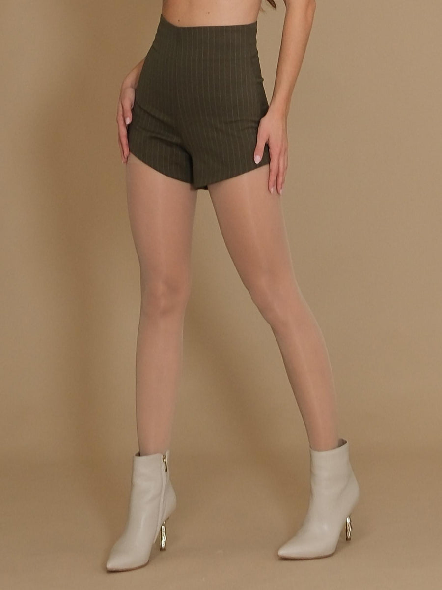 Shorts "stripehort" Silence Limited verde militare gessato SD2035-C MILITARE Silence Limited 